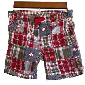 Gymboree Baby Boys Patchwork Shorts Size 18-24 Month Embroidered Baseballs